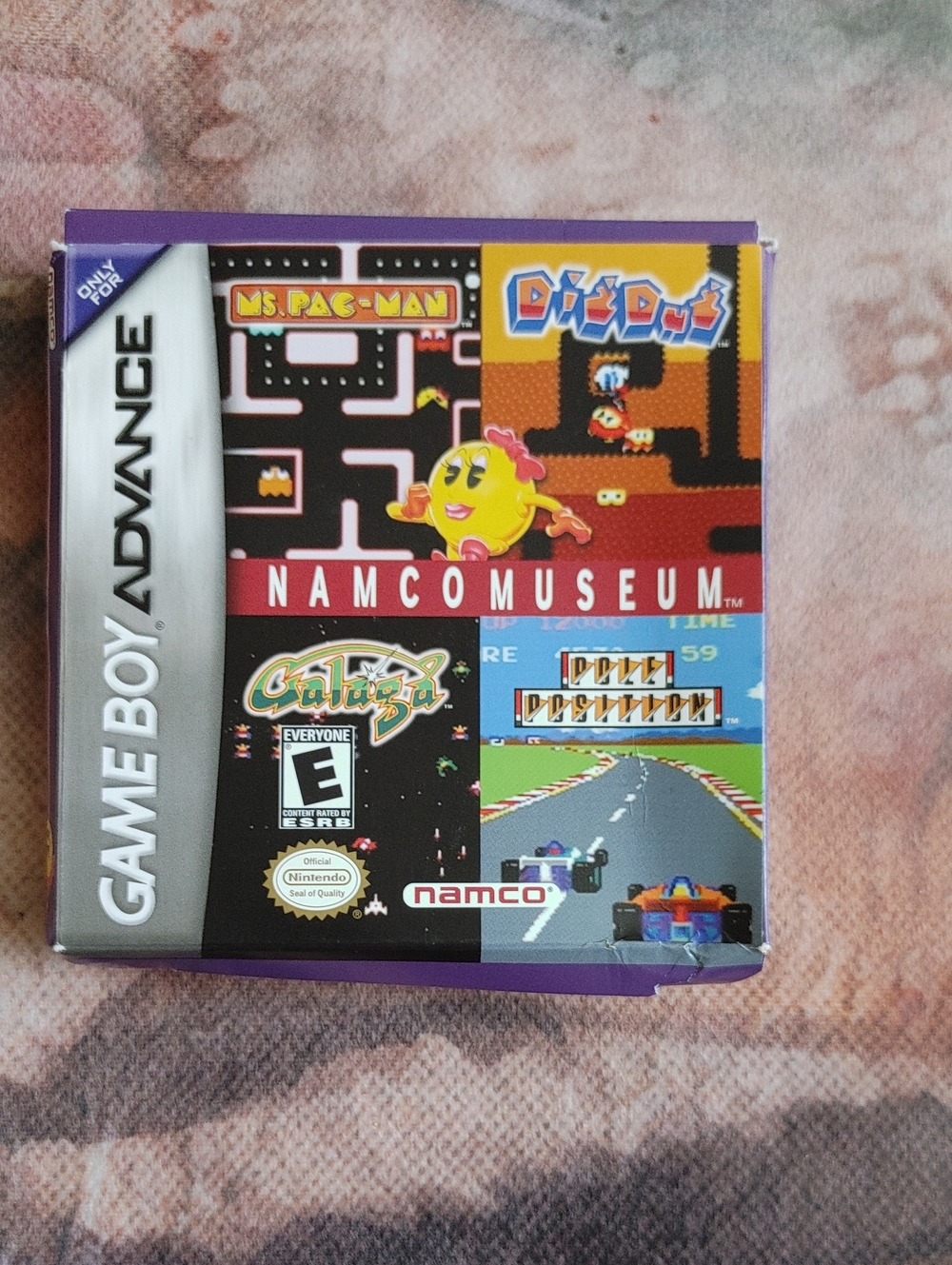 Namco Museum Game Boy Advance Cartridge - Purple and Yellow Artwork
